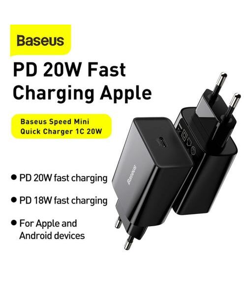 Baseus CCFS-SN01 Speed Mini Nabíječka USB-C 20W Black
