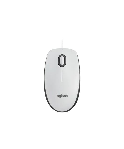 Logitech myš Corded M100, bílá, EMEA