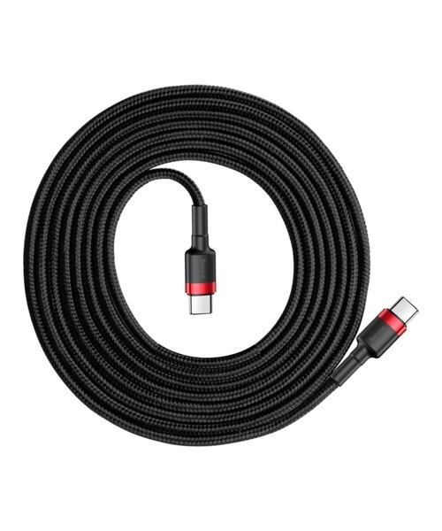 Baseus datový kabel Cafule USB-C PD2.0 1m 60W (20V 3A) černo-červený