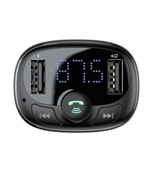 Baseus bluetooth MP3 FM Transmiter s nabíjením 2xUSB 3.4A černý