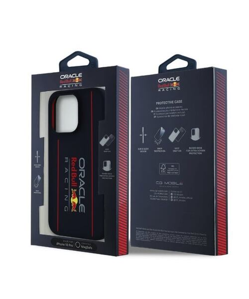 Red Bull Silicone Vertical Logo MagSafe Zadní Kryt pro iPhone 16 Pro Navy