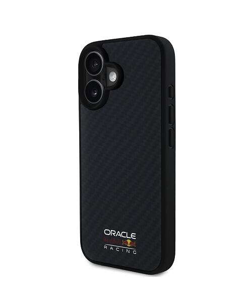 Red Bull Carbon Shiny Logo MagSafe Zadní Kryt pro iPhone 16 Black