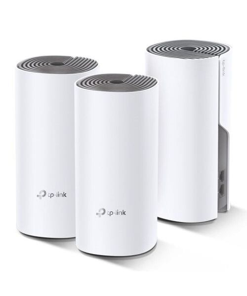 TP-Link AC1200 Whole-home Mesh WiFi System Deco E4(3-pack), 2x10/100 RJ45