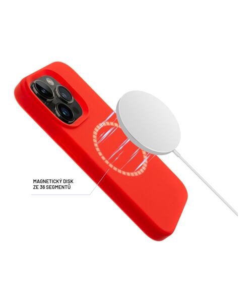 Zadní kryt FIXED MagFlow s podporou MagSafe pro Samsung Galaxy S25+, červený