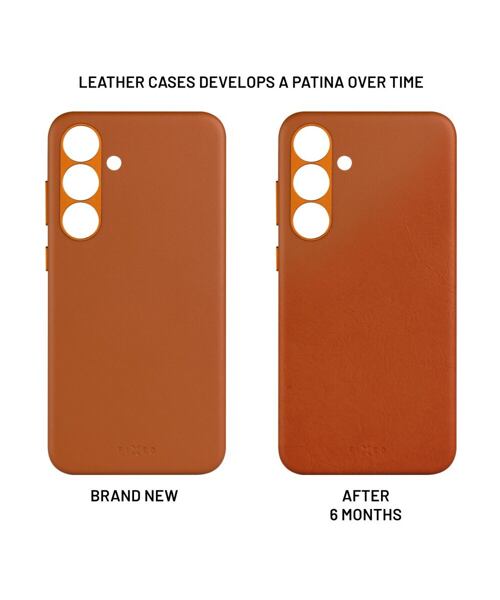 Kožený zadní kryt FIXED MagLeather s podporou MagSafe pro Samsung Galaxy S25+, hnědý