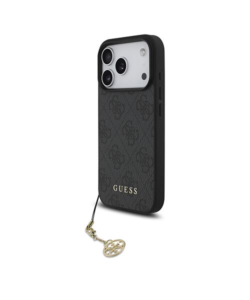 Guess 4G Charm MagSafe Zadní Kryt pro iPhone 17 Pro Tone on Tone Grey