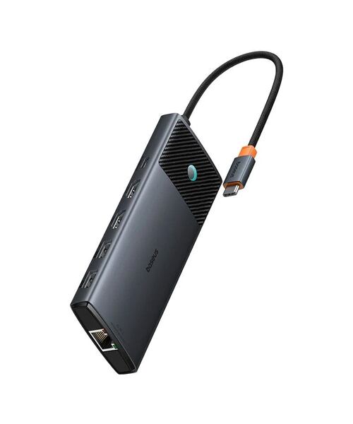 Baseus Metal Gleam II Series 10v1 USB-C HUB Dokovací Stanice Cosmic Black