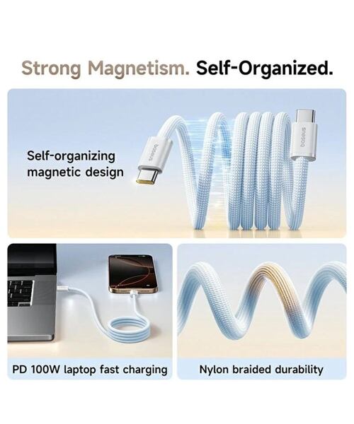 Baseus Dynamic 4 Pro Series Datový Kabel USB-C - USB-C 100W 1m Galaxy Blue