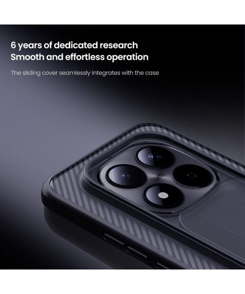 Nillkin CamShield PRO Zadní Kryt pro Xiaomi Redmi Note 15 Pro+ 5G Transparent Black