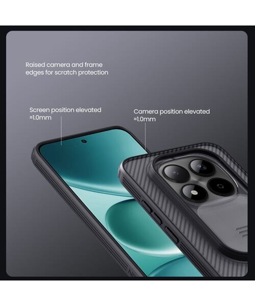 Nillkin CamShield PRO Zadní Kryt pro Xiaomi Redmi Note 15 Pro 5G Transparent Black