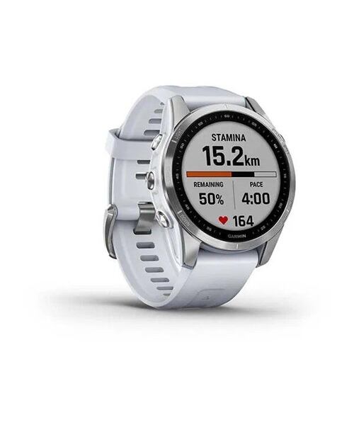 Garmin Fenix 7S Silver Whitestone Band
