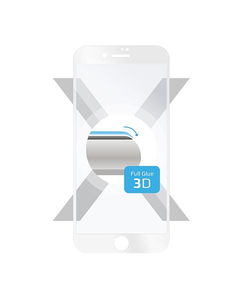 FIXED Full-Cover Ochranné tvrzené sklo pro Apple iPhone 7 Plus/8 Plus, bílé