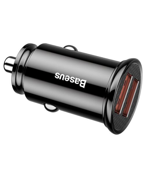 Baseus CCALL-YD01 Circular Nabíječka do Auta 2xUSB QC3.0 30W Black