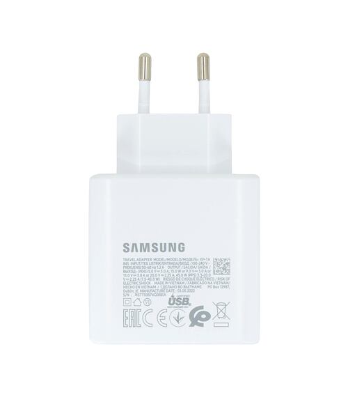 EP-TA845EWE Samsung Quickcharge USB-C 45W Cestovní nabíječka White (OOB Bulk)