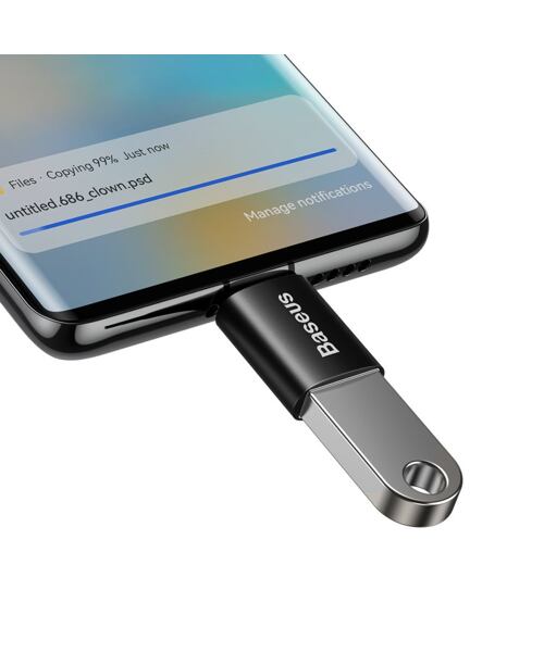 Baseus ZJJQ000001 Ingenuity Mini OTG Adaptér z USB-A na USB-C Black