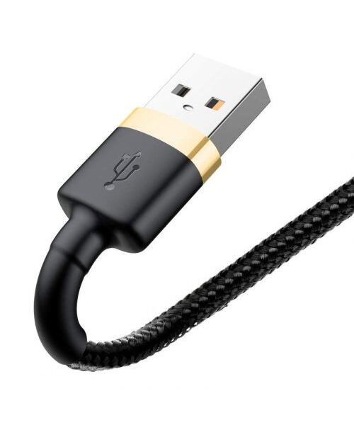 Baseus datový kabel Cafule Lightning 1m 2,4A zlato-černý