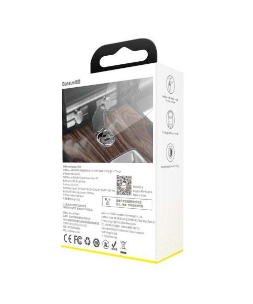Baseus VCHX-B0G Tiny Star Quick Charge Nabíječka do Auta USB-C 30W Gray