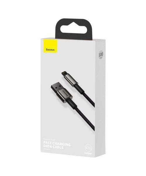 Baseus CALWJ-01 Tungsten Gold Kabel Lightning 2.4A 1m Black