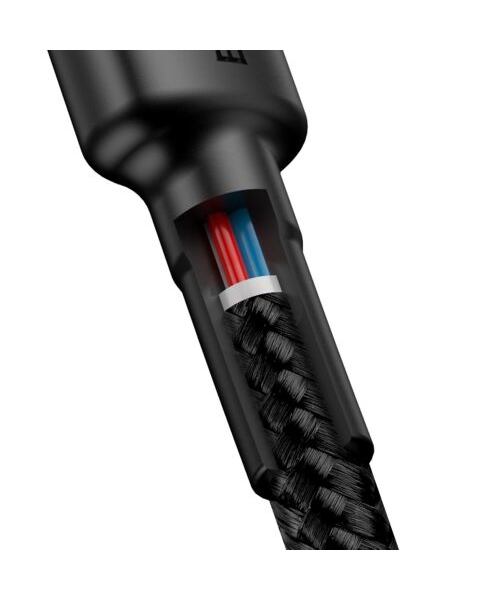 Baseus datový kabel Cafule USB-C PD2.0 1m 60W (20V 3A) černo-červený