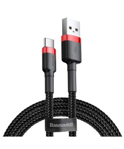 Baseus datový kabel Cafule USB-C 2m 2A červeno-černý