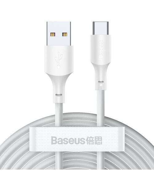 Baseus Type-C Simple Wisdom cable (2pcs/set) 5A 1.5m White (TZCATZJ-02)