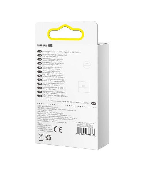 Baseus ZJJQ000001 Ingenuity Mini OTG Adaptér z USB-A na USB-C Black