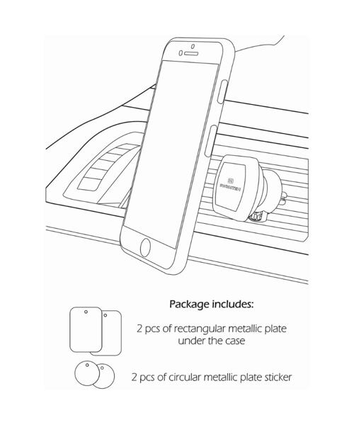MAGNETICKÝ DRŽÁK DO VENTILACE AUTA SWISSTEN S-GRIP AV-M3