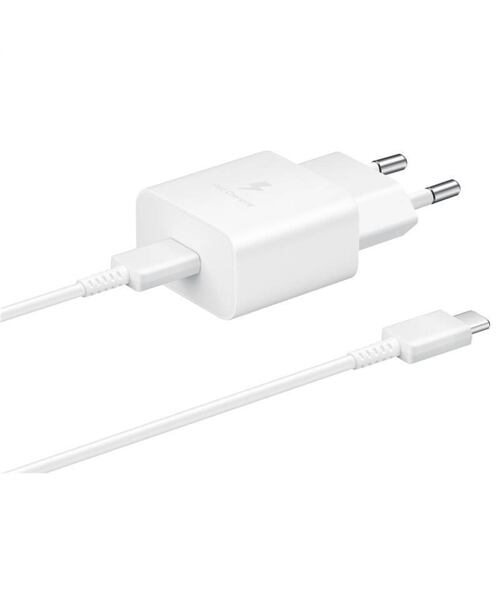EP-T1510XWE Samsung USB-C 15W Cestovní nabíječka + USB-C Datový Kabel White