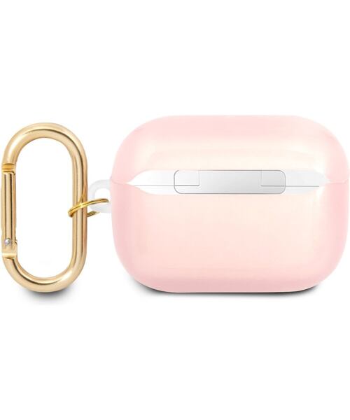 GUAPHHTSP Guess TPU Printed Stripe Pouzdro pro Airpods Pro Pink