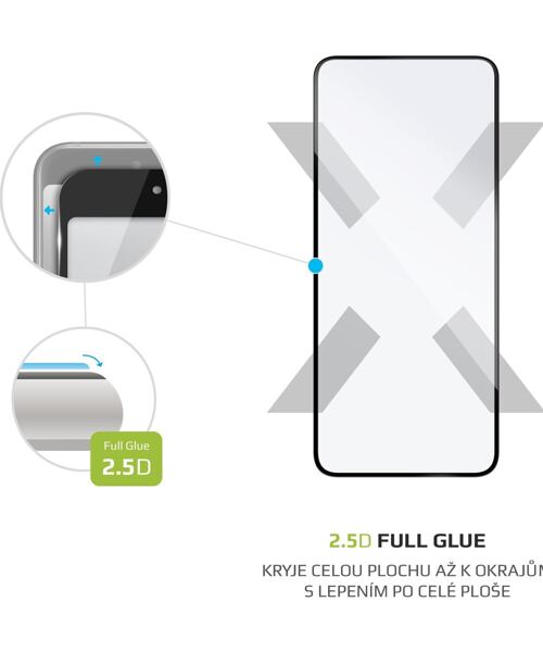 Ochranné tvrzené sklo FIXED Full-Cover pro Vivo Y33s/ Y21s/ Y21, černé