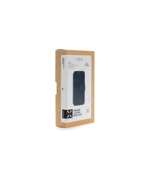 Kožené pouzdro typu kniha FIXED ProFit pro Apple iPhone 13 Pro, modré
