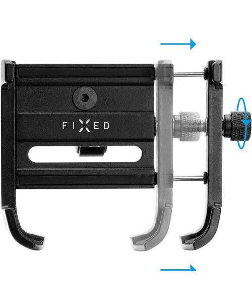 Hliníkový držák mobilního telefonu na kolo FIXED Bikee ALU 2 s otočnou hlavou, černý