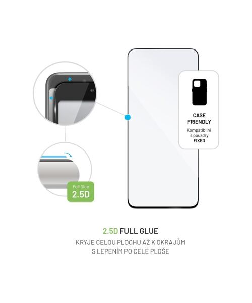 Ochranné tvrzené sklo FIXED Full-Cover pro Xiaomi Redmi Note 12 5G, černé