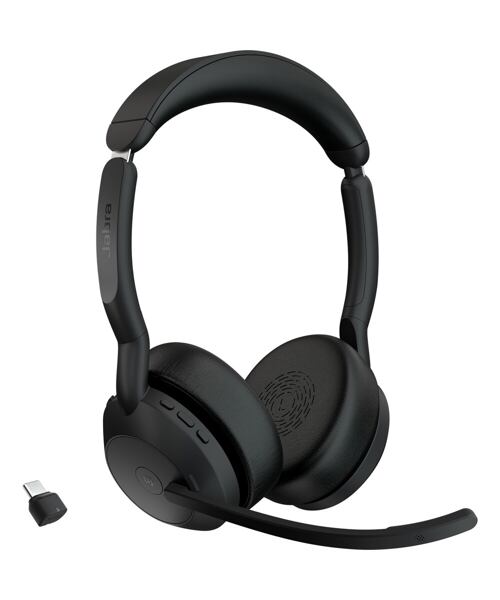 Jabra Evolve2 55/Stereo/ANC/USB-C/BT-USB/Bezdrát/MS/Černá