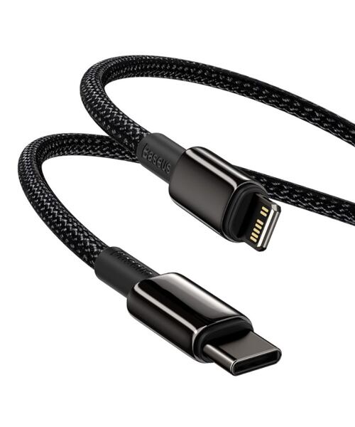Baseus CATLWJ-01 Tungsten Gold Fast Charge Kabel USB-C to Lightning 20W 1m Black