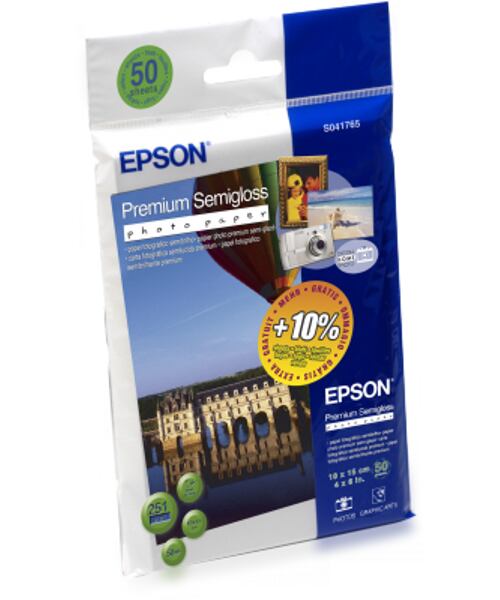 EPSON Premium Semigloss Photo Paper,100x150 mm,50x