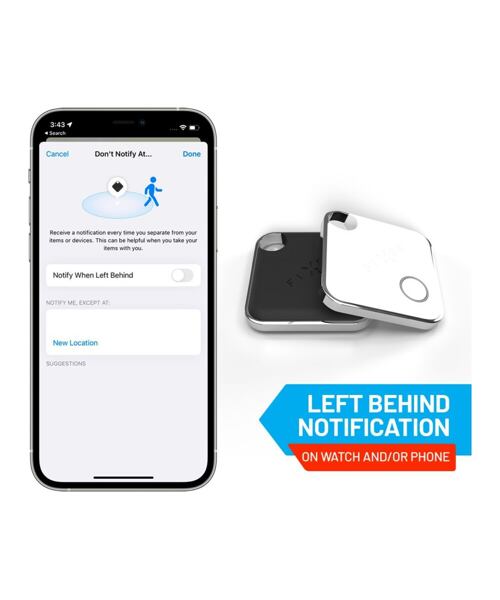 Smart tracker FIXED Tag s podporou Find My, 2 ks, černý + bílý