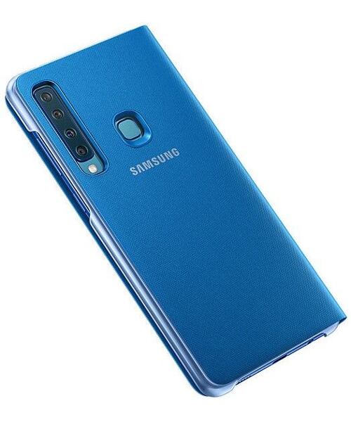 Zánovní Samsung EF-WA920PLE Wallet Case Blue pro Galaxy A9 2018 (EU Blister)