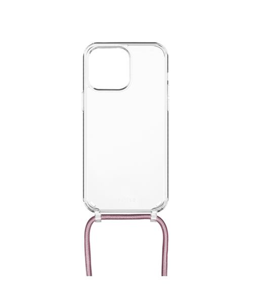Pouzdro FIXED Pure Neck s růžovou šňůrkou na krk pro Apple iPhone 14 Pro