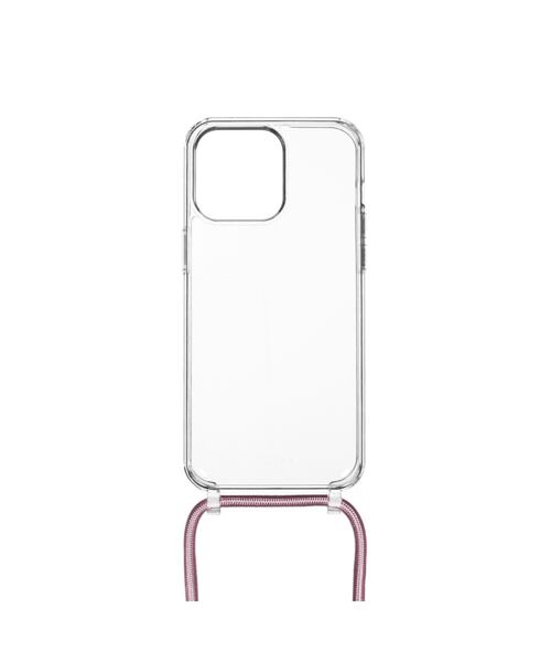 Pouzdro FIXED Pure Neck s růžovou šňůrkou na krk pro Apple iPhone 15 Pro Max