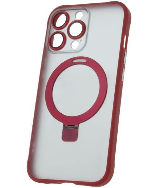 Silikonové TPU pouzdro Mag Ring pro iPhone 14 Pro červené