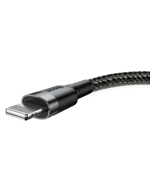 Baseus datový kabel Cafule Lightning 0,5m 2,4A šedo-černý