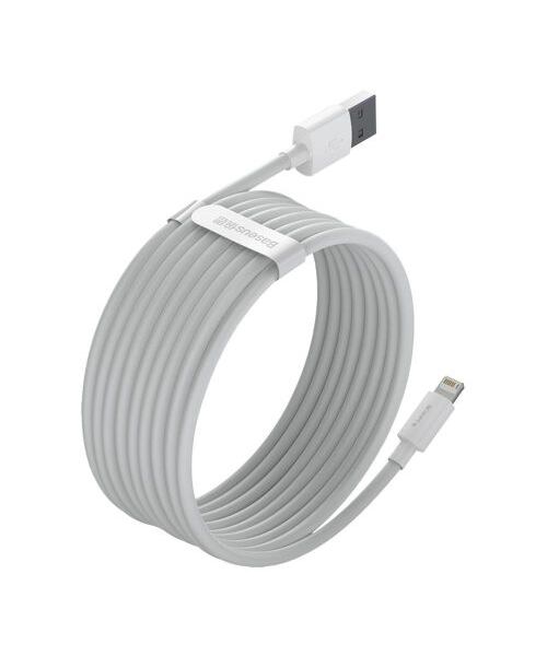 Baseus Lightning Simple Wisdom cable (2pcs/set) 2.4A 1.5m White (TZCALZJ-02)