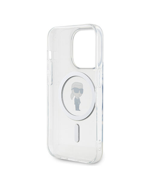 Karl Lagerfeld IML Ikonik MagSafe Zadní Kryt pro iPhone 15 Pro Transparent