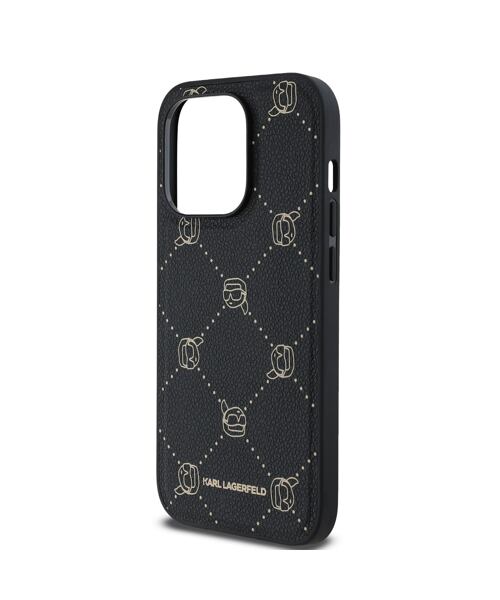 Karl Lagerfeld PU Karl Heads Pattern Magsafe Zadní Kryt pro iPhone 14 Pro Max Black