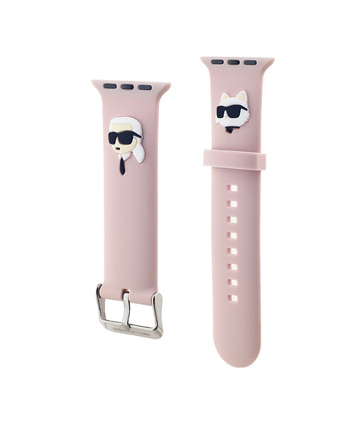 Karl Lagerfeld Karl and Choupette Head NFT Řemínek pro Apple Watch 38/40/41 Pink