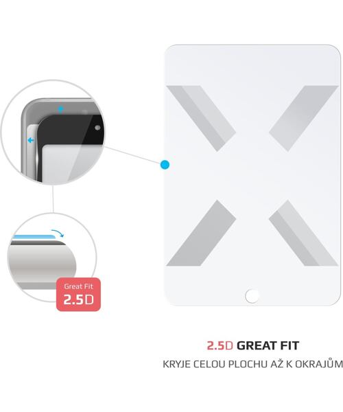 Ochranné tvrzené sklo FIXED pro Apple iPad 10,2" (2019/2020/2021), čiré