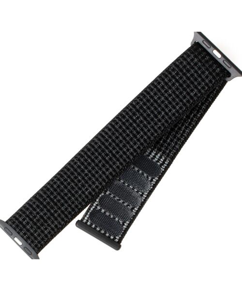 Nylonový řemínek FIXED Nylon Strap pro Apple Watch 42/44/45/46/49mm, reflexně černý