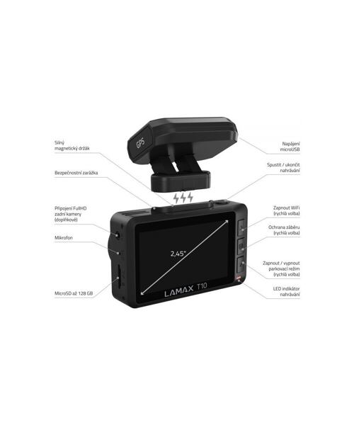 LAMAX T10 4K GPS (s hlášením radarů)