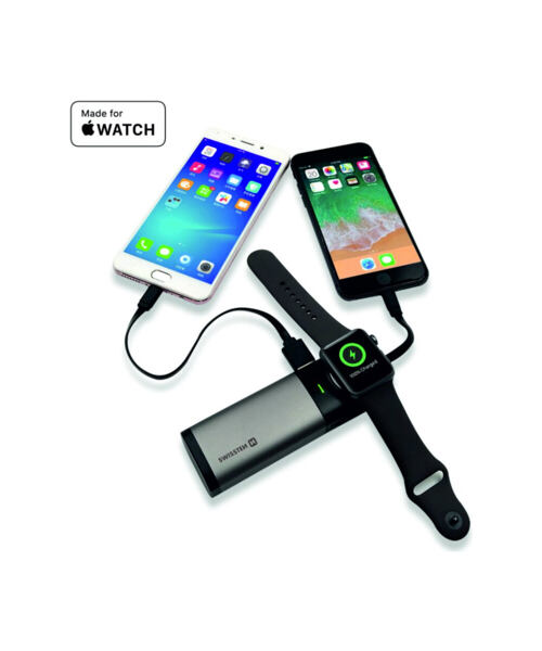 SWISSTEN 2in1 APPLE WATCH MFI POWER BANK 6700 mAh